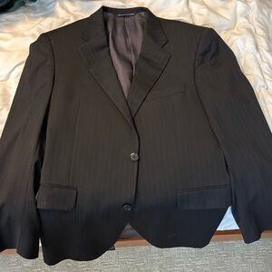 Men's Coppley Suit Jacket Black with subtle whitish stripes